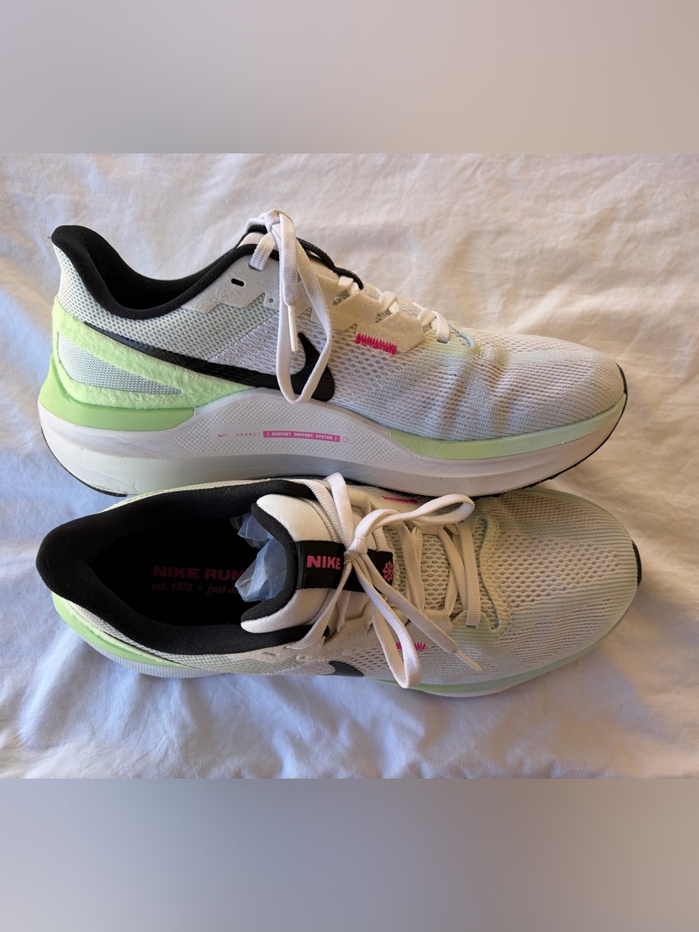 Nike Structure 25 White Midfoot Support System Running Womens Size 10.5 NWOT